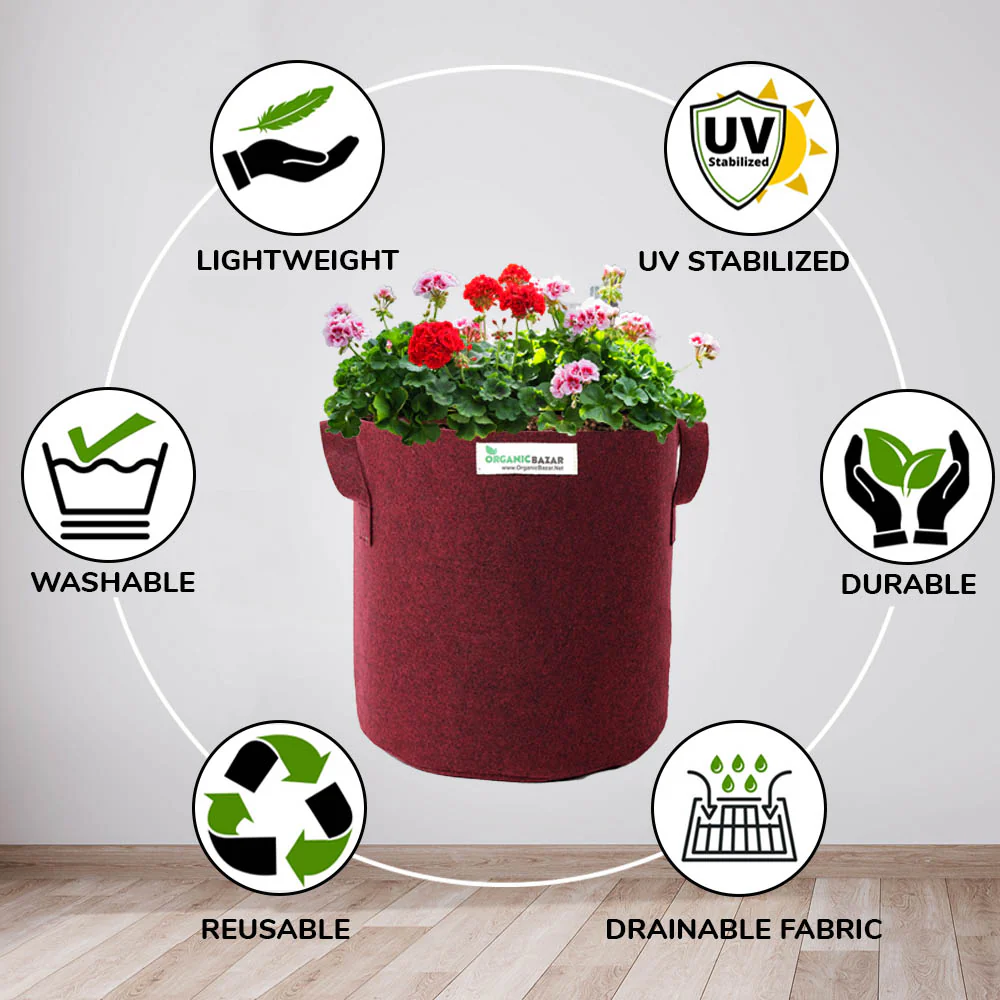 Premium 15x18 Geo Fabric Grow Bags For Terrace Gardening - Image 3