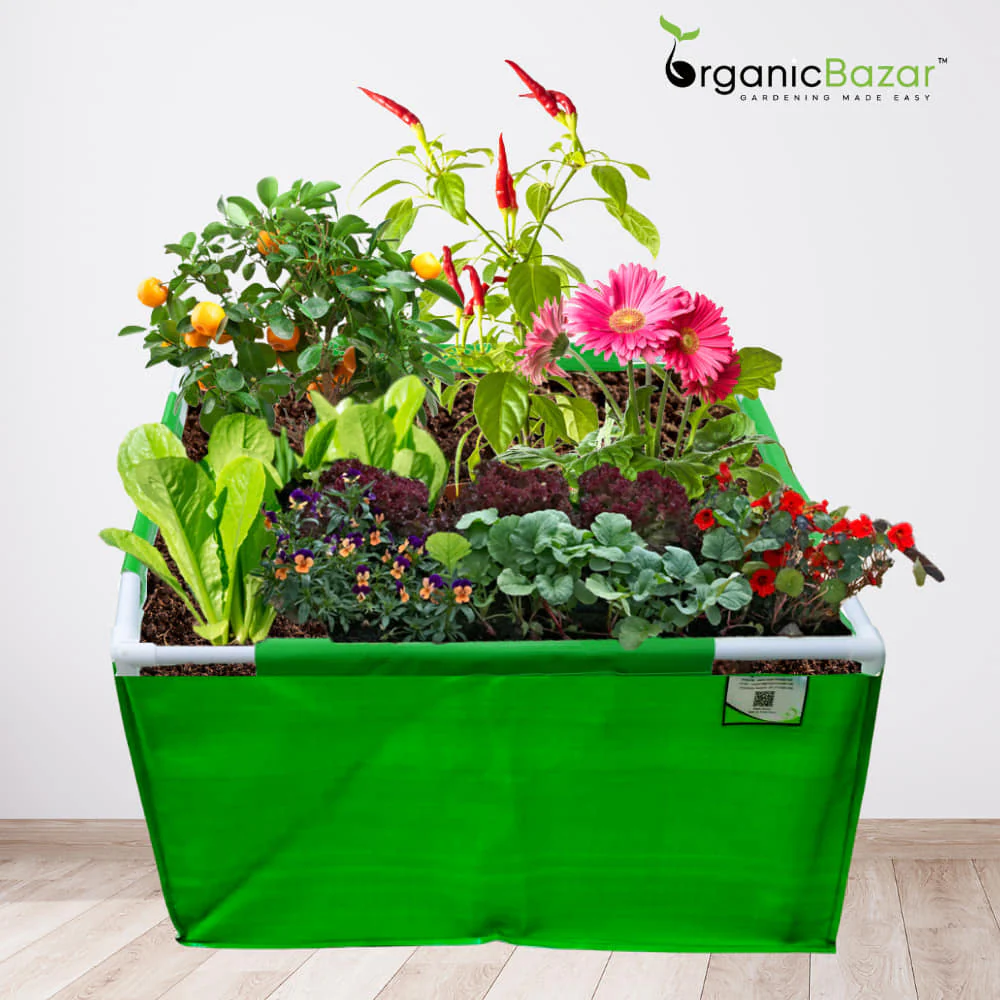 OrganicBazar 24x18x12 Rectangular Grow Bags with PVC Support Pipes for Terrace Garden - Image 8