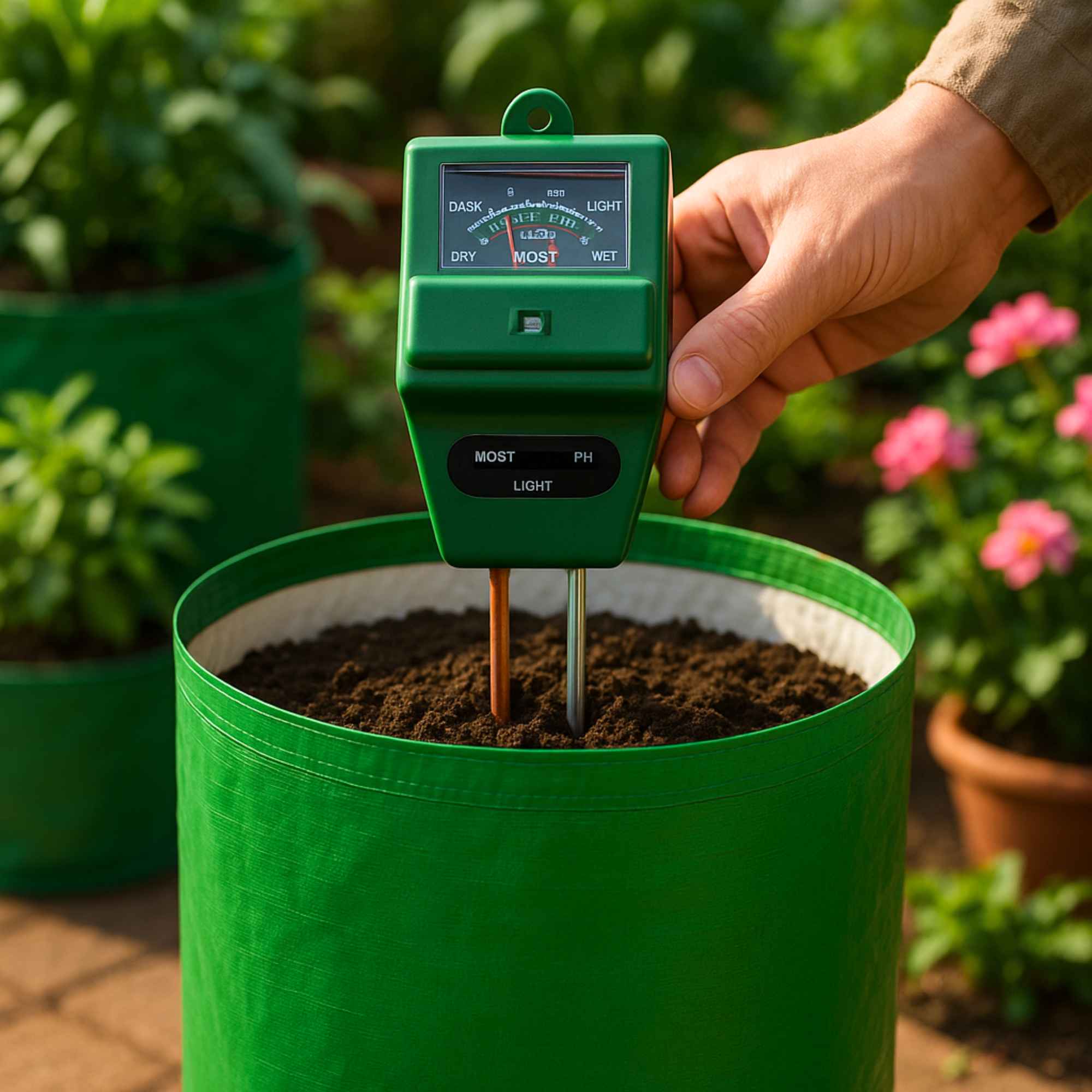3-in-1 pH Meter for Soil Testing – With Moisture & Light Sensor Ideal for Home Gardening - Image 2