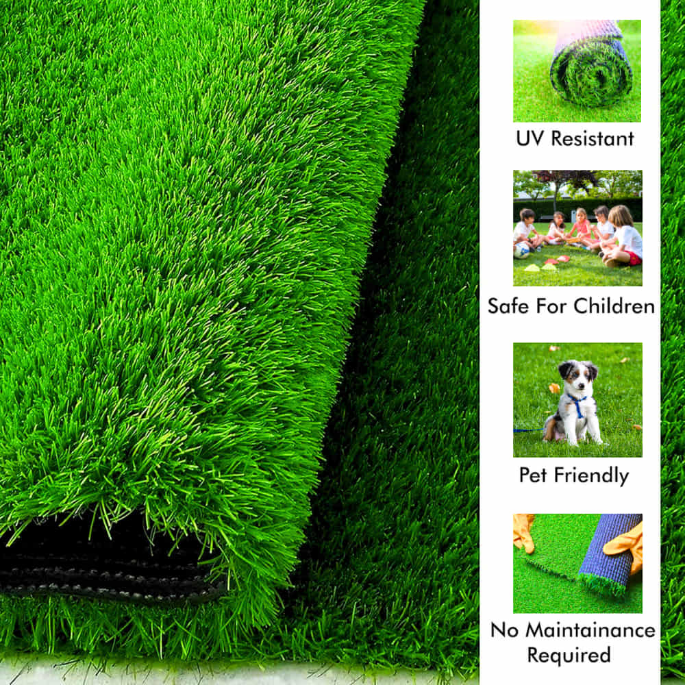 Artificial Green Grass Carpet 35 mm High Density – Realistic Lawn Turf for Garden, Balcony, Indoor & Outdoor Spaces | OrganicBazar - Image 6
