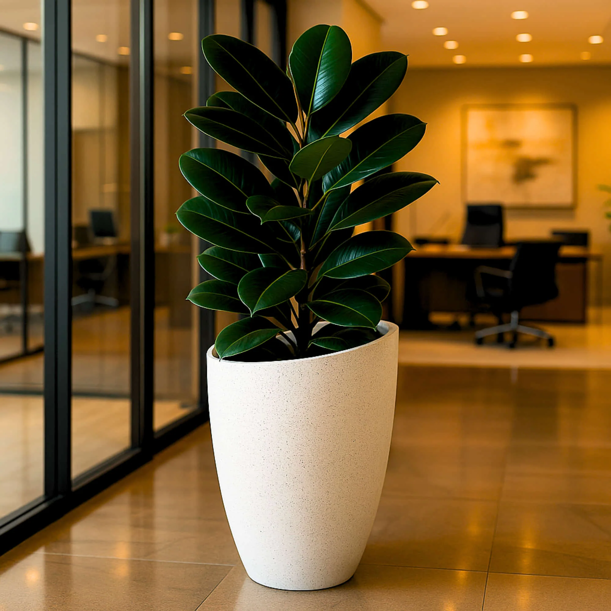Calista Roto Moulded Tall Luxury Planter with 10+ Years Durability | Huge Terrazzo Finish Roto Container | Durable, Lightweight & Weatherproof Large Pot for Garden, Balcony & Living Room - Image 4