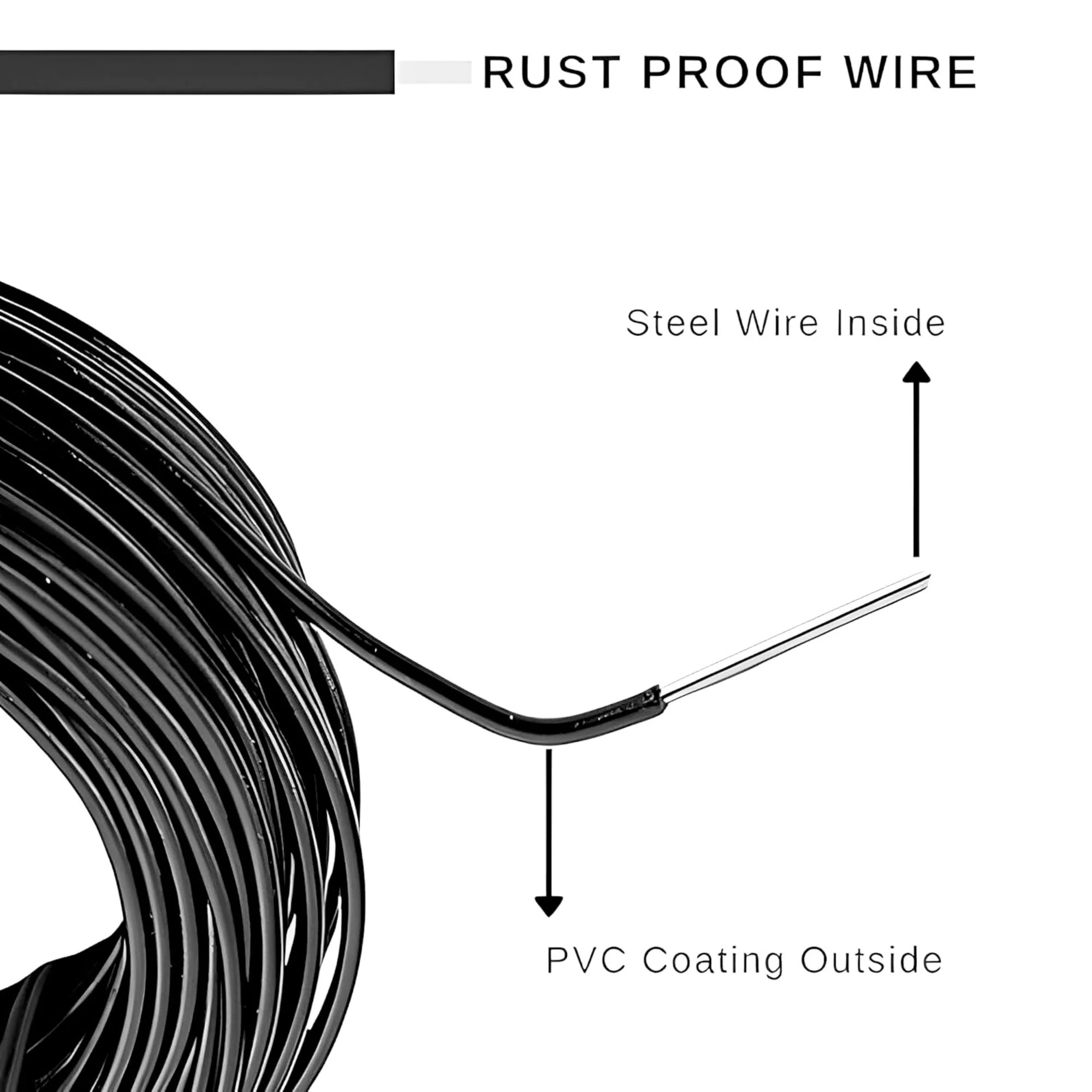 Multipurpose Cloth Drying Rope Wire – 10 Meters for Garden, Indoor & Outdoor uses | Strong & Rust-Resistant Clothesline - Image 3