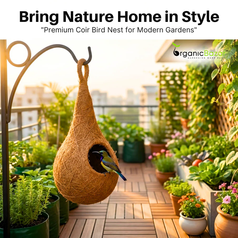 Coir Fibre Bird Nest for Garden - Image 3