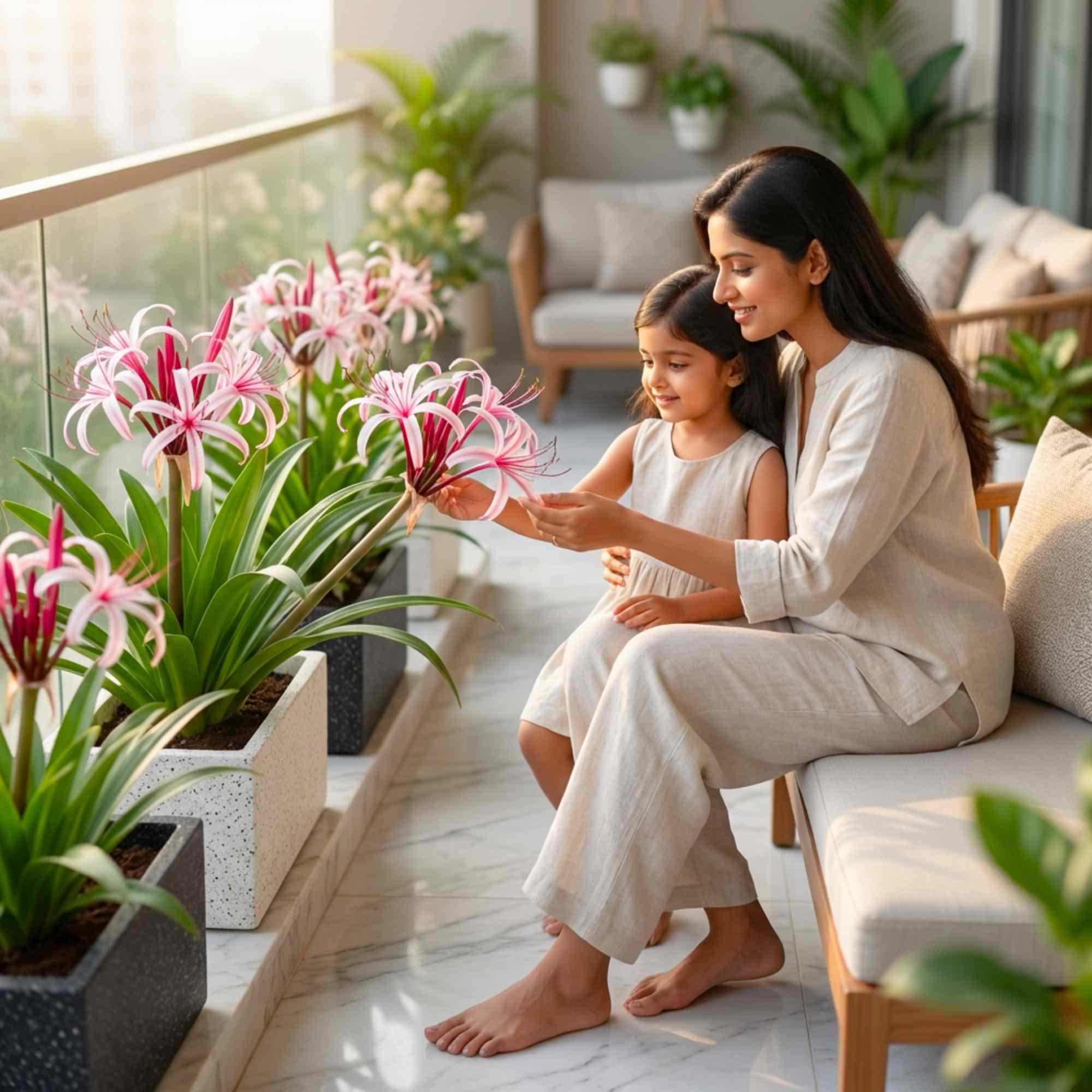 Crinum Pink Flower Bulbs (05N) Beautiful Long-Lasting Blooms For Home Gardening 🌿✨ - Image 2