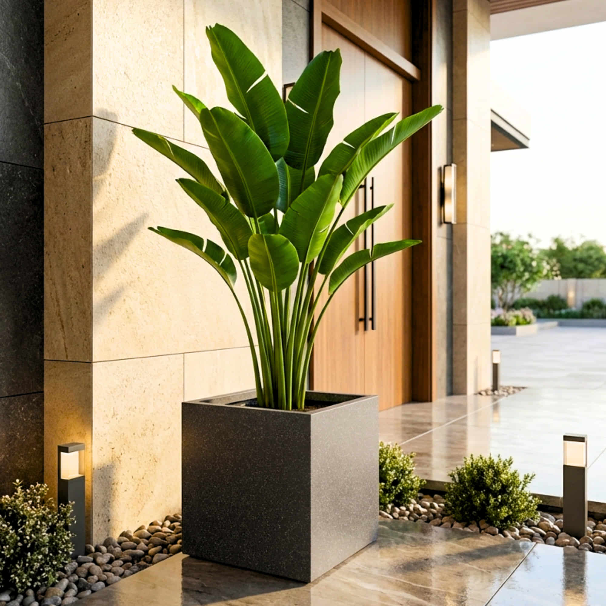 Cubicis Roto Moulded Square Luxury Planter Pot with 10+ Years Durability | Terrazzo Finish Roto Container | Durable, Lightweight & Weatherproof Pot for Garden, Balcony & Living Room - Image 5