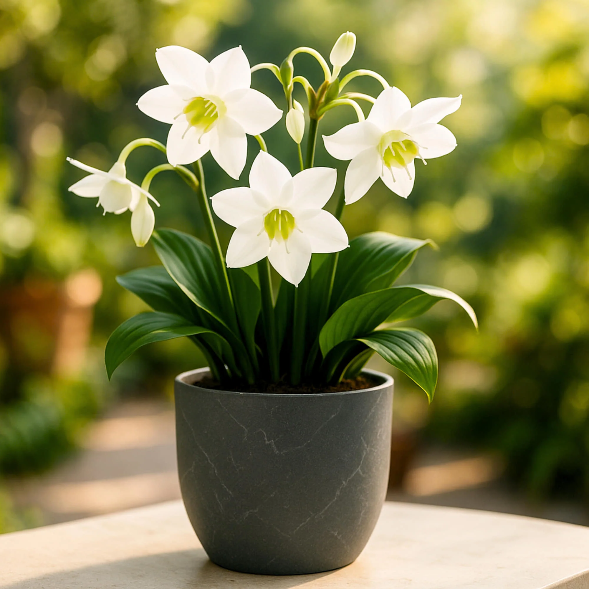 Eucharis Amazonica Flower Bulbs (05N) Amazon Lily / Eucharist Lily Flowers Bulbs For Terrace Gardening