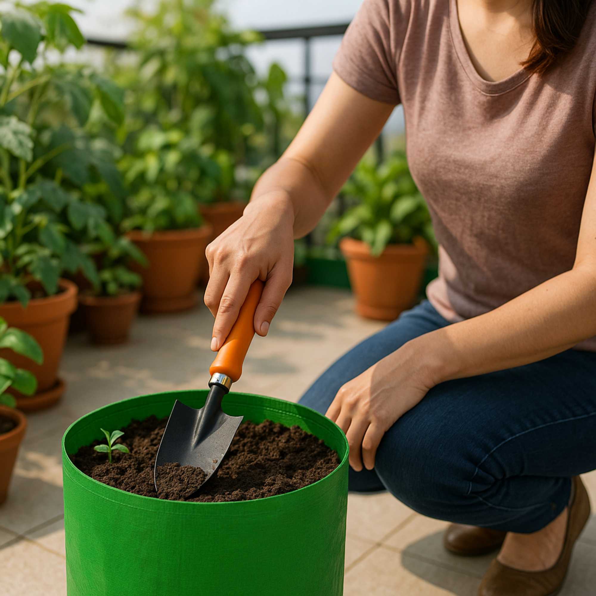 Hand Trowel for Digging and Gardening - Small Size - Image 3