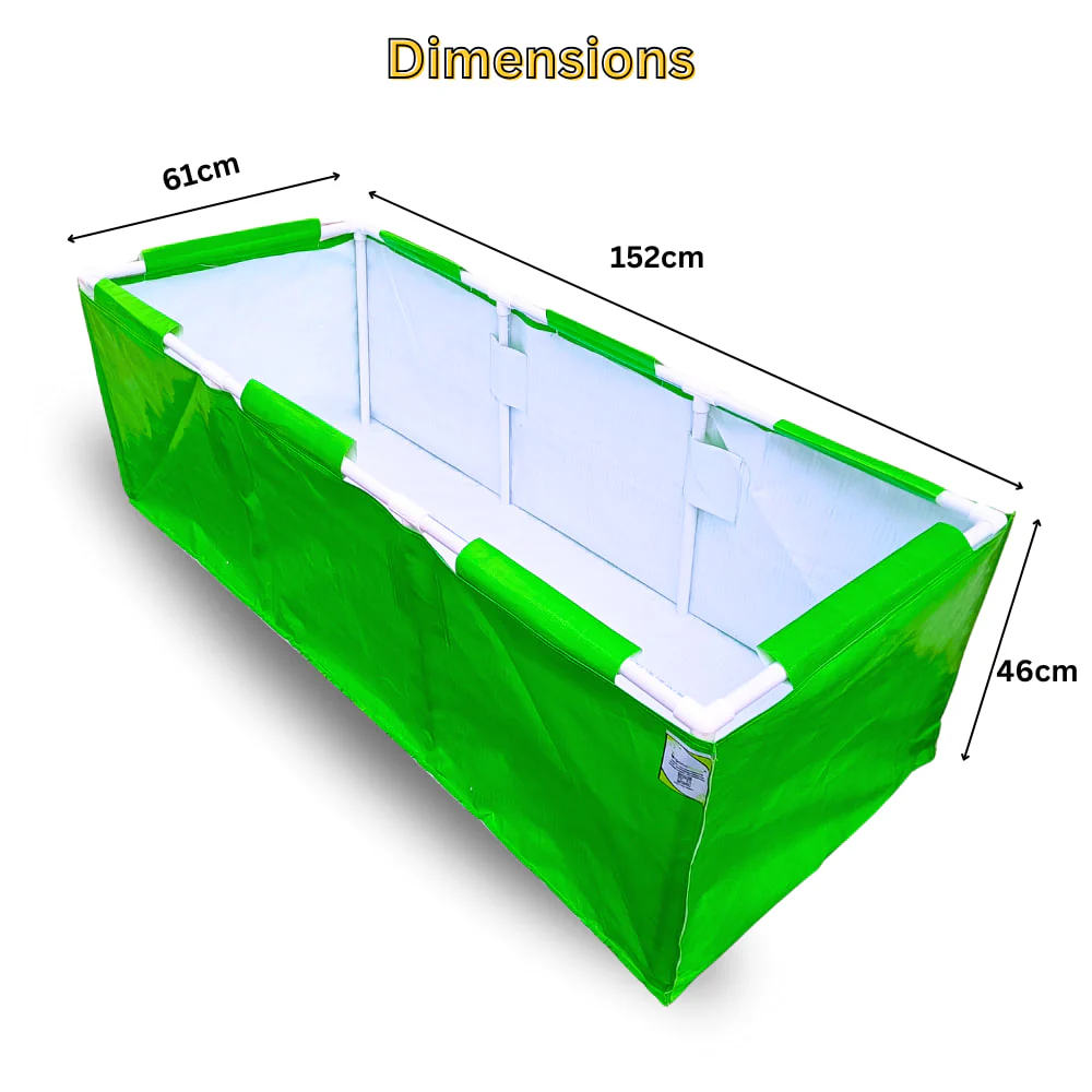 HDPE 60x24x18 Rectangle Grow Bag With Supporting Pvc Pipes Extra Thick Premium Quality Grow Bags - Image 2