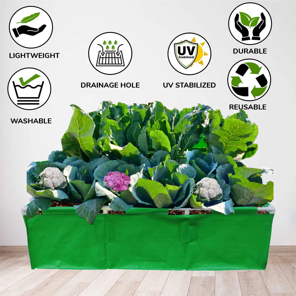 HDPE 60x24x18 Rectangle Grow Bag With Supporting Pvc Pipes Extra Thick Premium Quality Grow Bags - Image 8