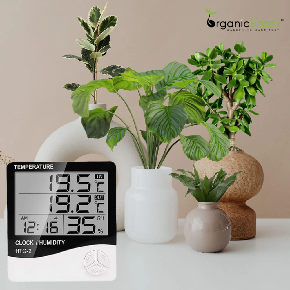 HTC-2 Digital Temperature Humidity Meter Clock With Sensor Cable - Image 4