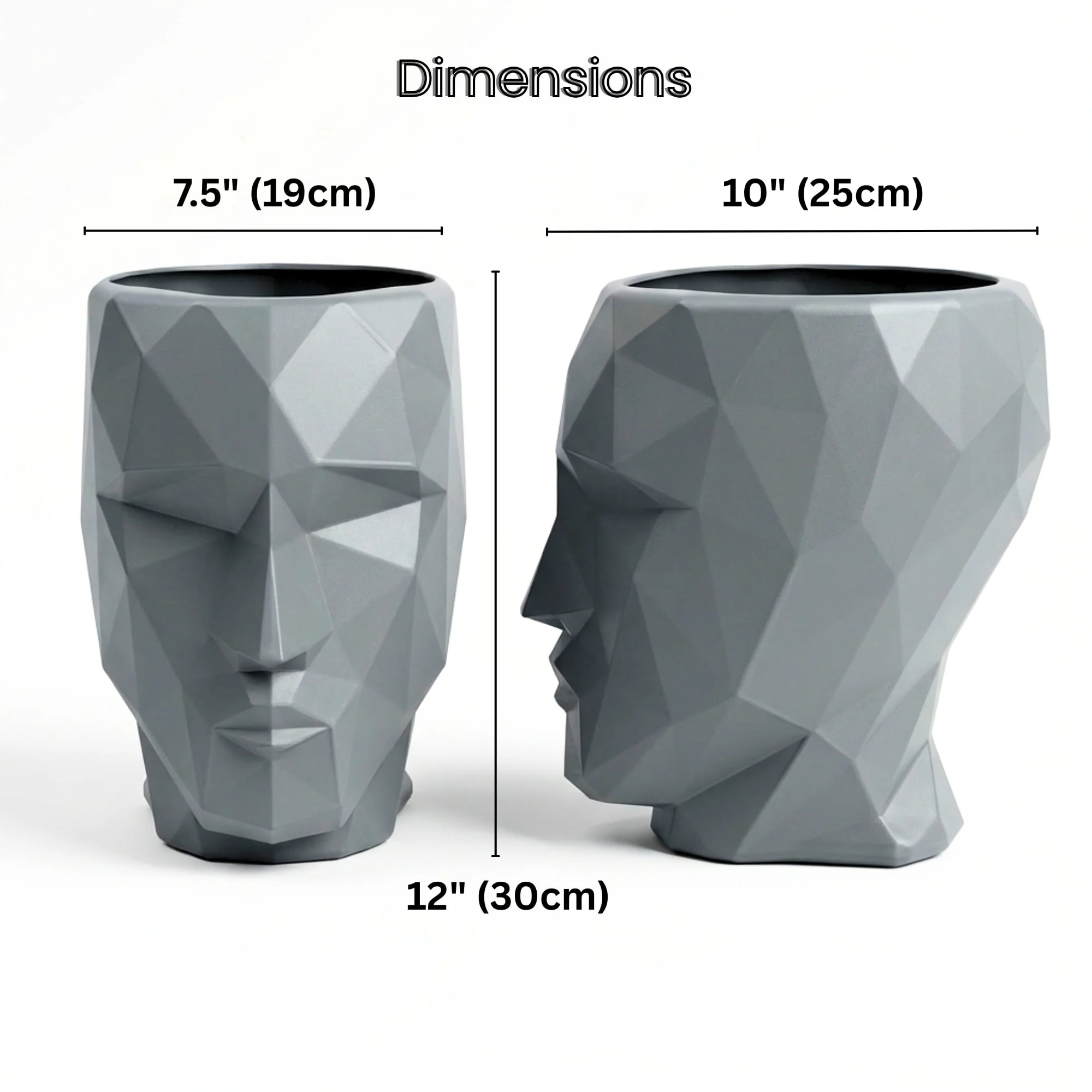 Iron Man Face Planter Pot (Pack of 1) – Luxury Geometric Designer Unique Plant Pots for Living Room, Bedroom, Office, Villa, & premium commercial interiors - Image 2