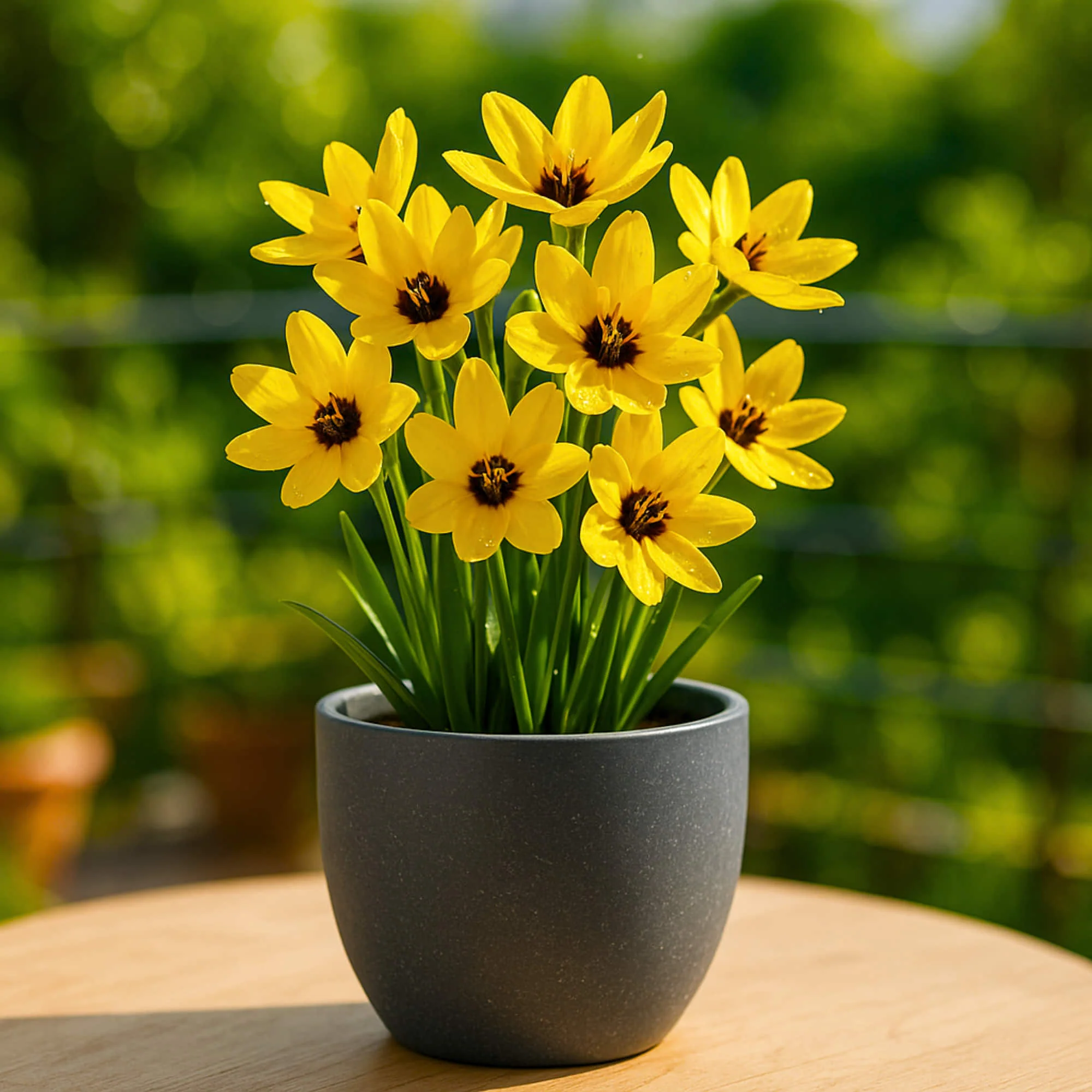 Ixia Yellow Flower Bulbs (05 Bulbs)