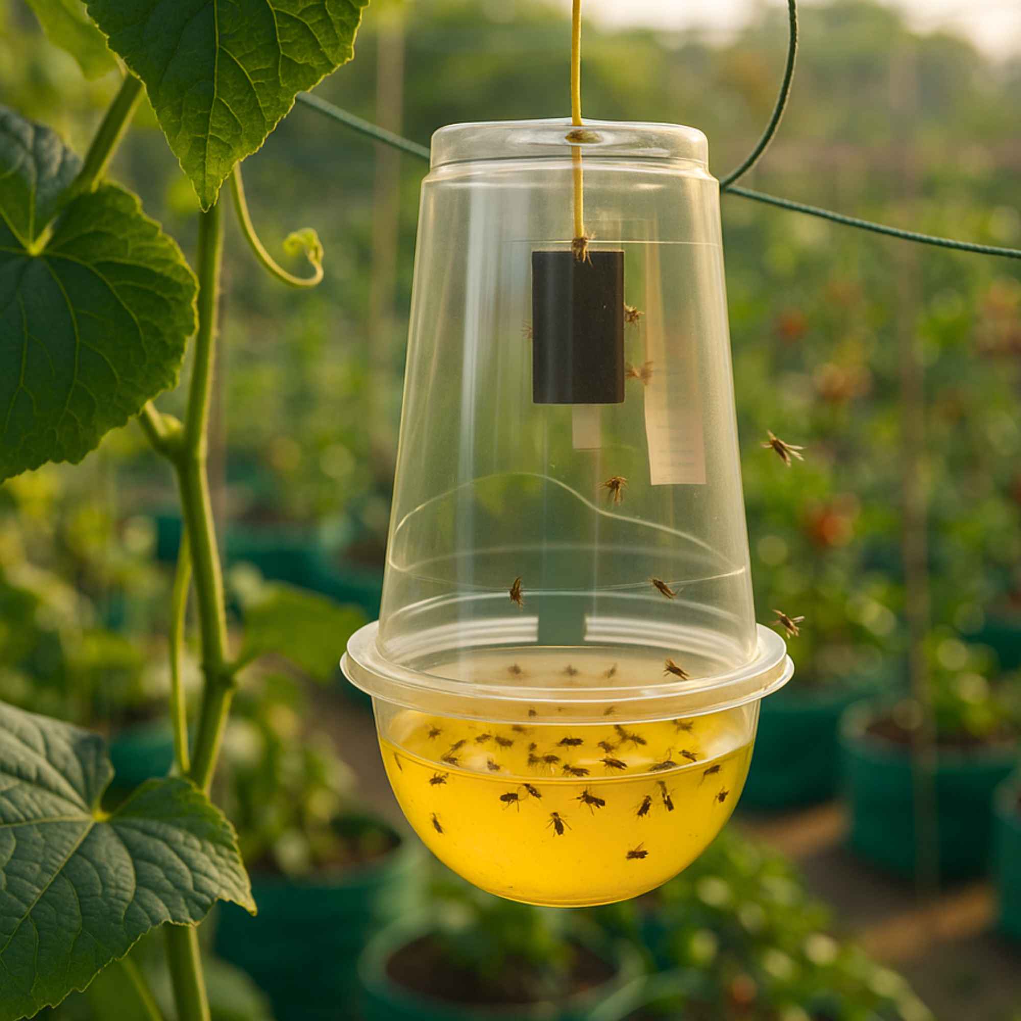 Melon Fruit Fly Trap With Pheromone Lure For Organic Gardening - Image 2