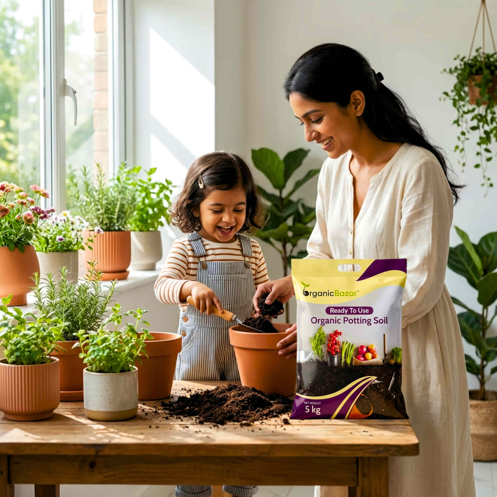 Ready to Use Organic Potting Soil Mix - 5kg For Home Gardening - Image 3