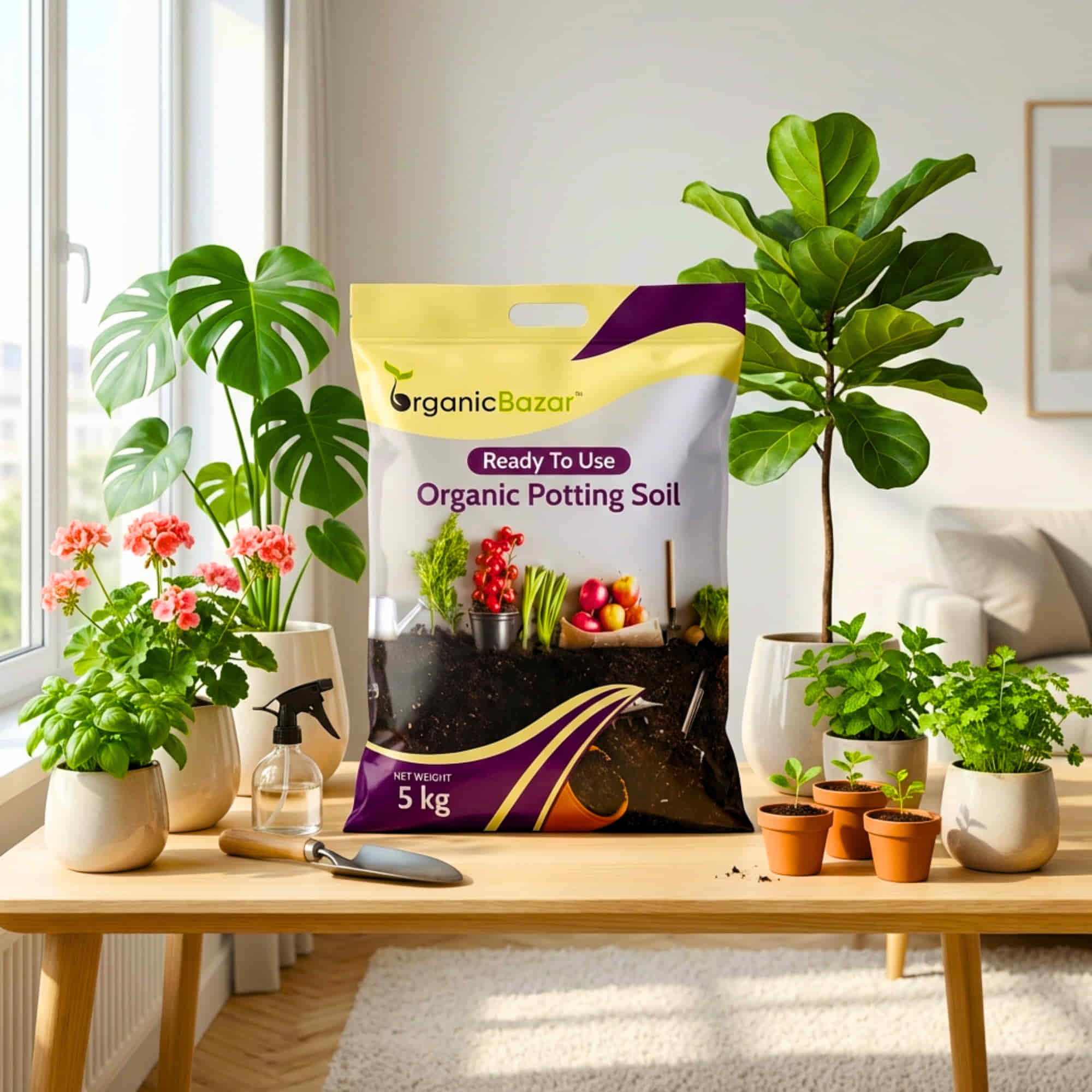 Ready to Use Organic Potting Soil Mix - 5kg For Home Gardening - Image 4