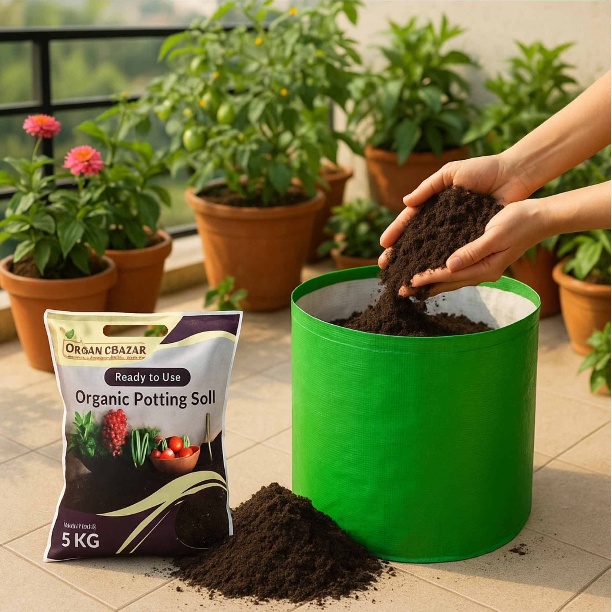 Ready to Use Organic Potting Soil Mix - 5kg For Home Gardening - Image 6