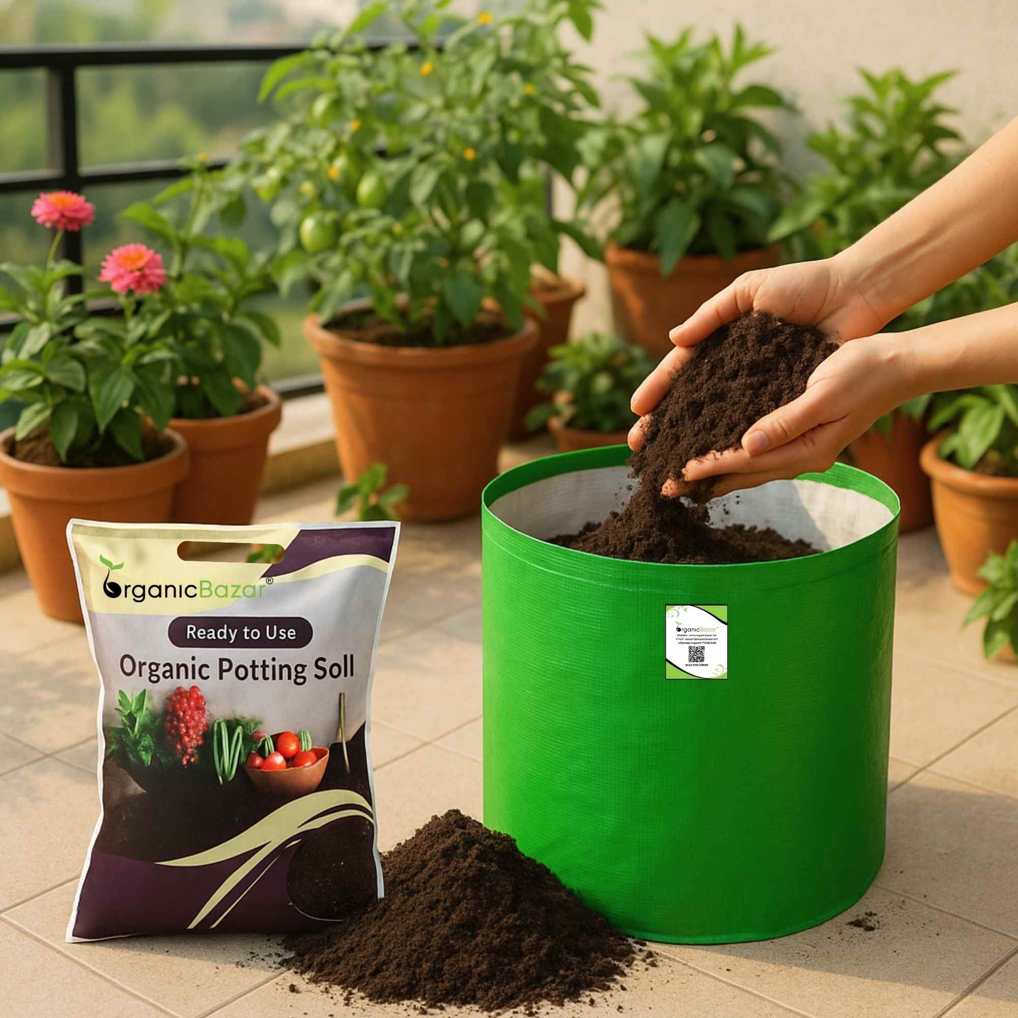 Ready to Use Organic Potting Soil Mix for Home Gardening 10 kg - Image 5