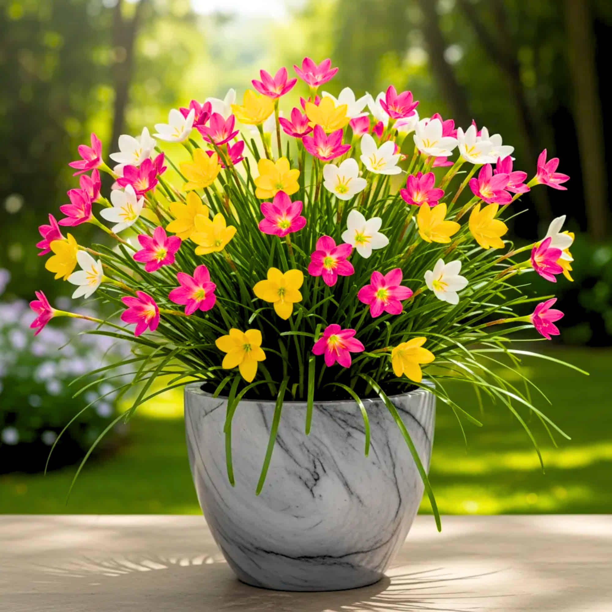 Rain Lily Flower Bulbs Mixed Color (10 Bulbs) Easy To grow Flower Bulbs For Terrace Gardening
