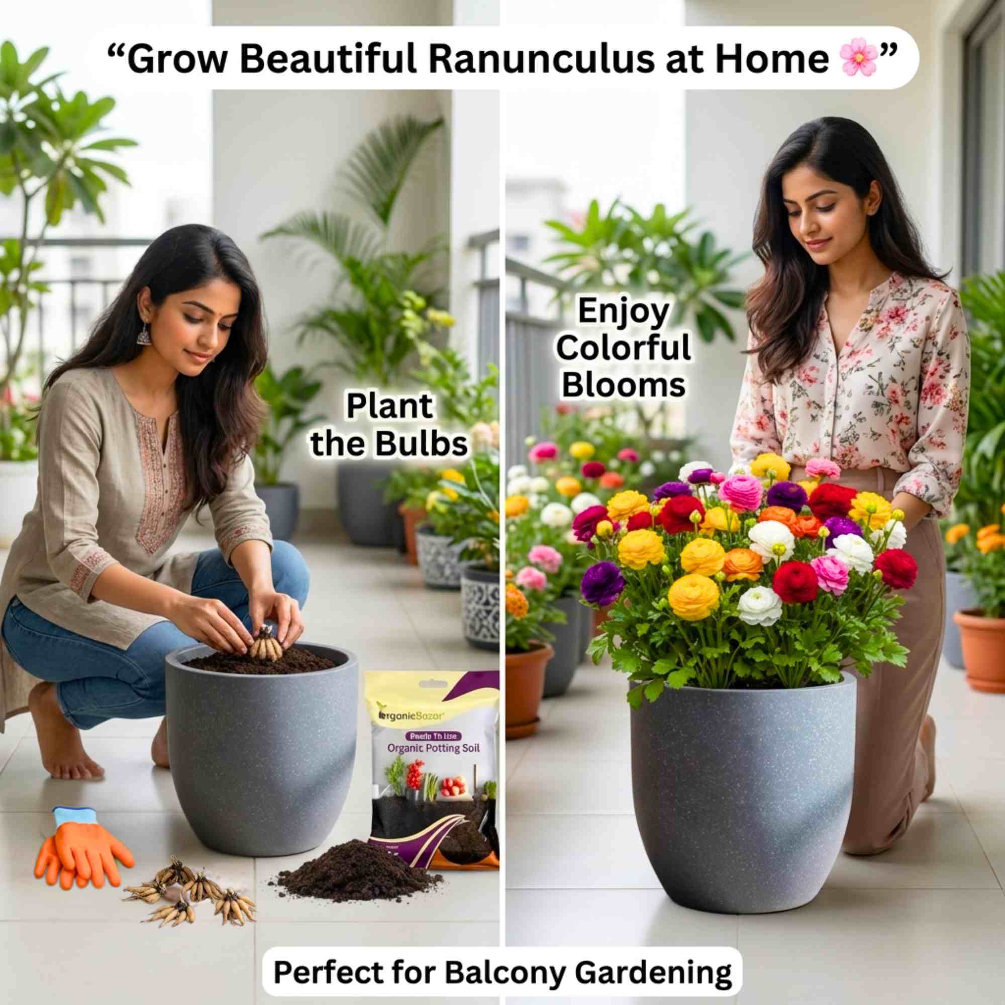 Ranunculus Flower Bulbs Mixed Colors (5N) - Image 3