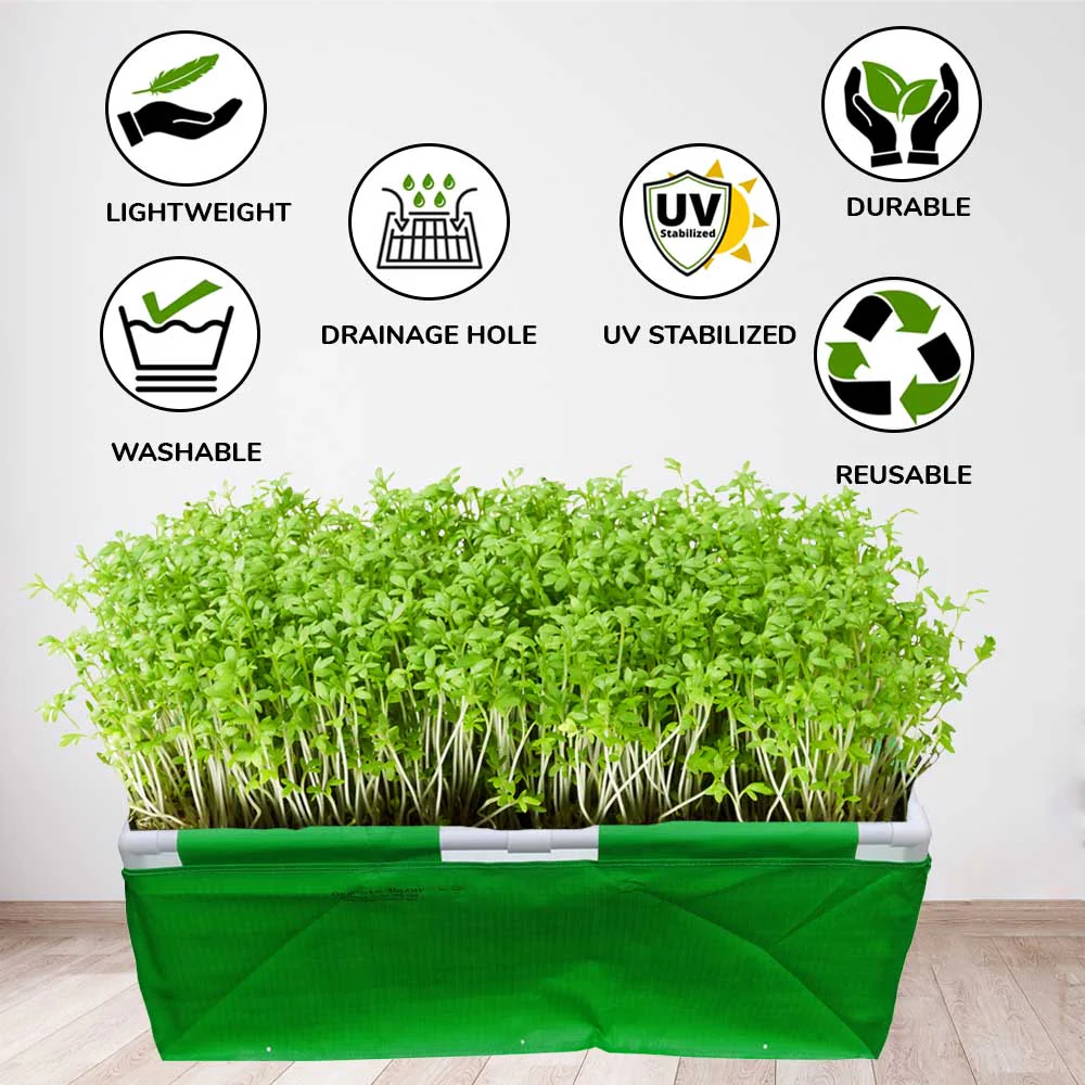 HDPE 36x24x12 Rectangle Grow Bag With Supporting Pvc Pipes Extra Thick Premium Quality Grow Bags - Image 6