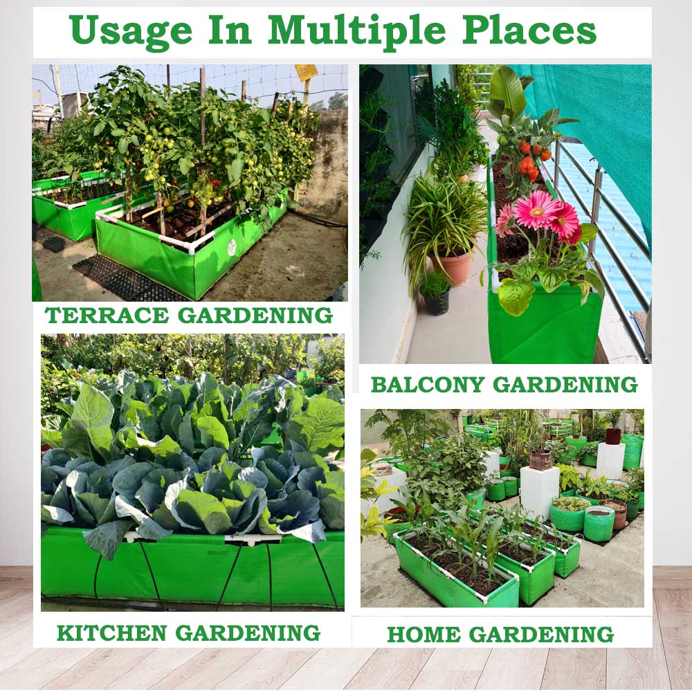 HDPE 60x12x12 Rectangle Grow Bag With Supporting Pvc Pipes Extra Thick Premium Quality Grow Bags - Image 7