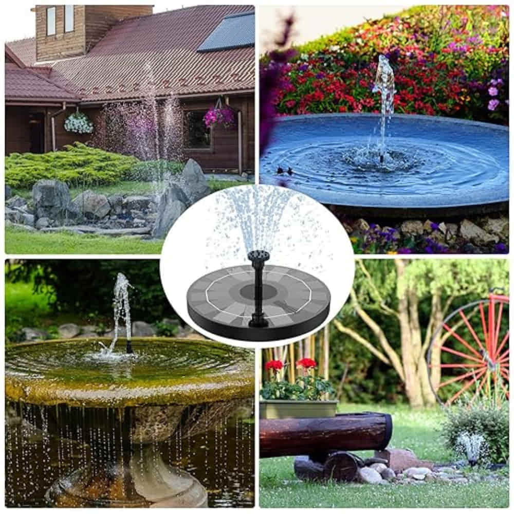 Solar Fountain Pump, Floating Water Fountain for Bird Bath, Garden, Pond, Pool, Outdoor - Image 4