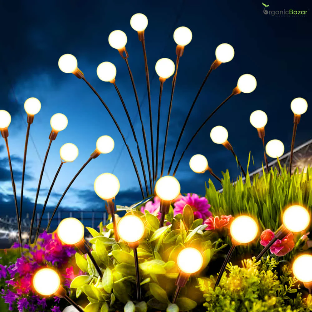 Outdoor Solar Garden Light, 6 LED Firefly Lamp (Pack of 2) - Image 4