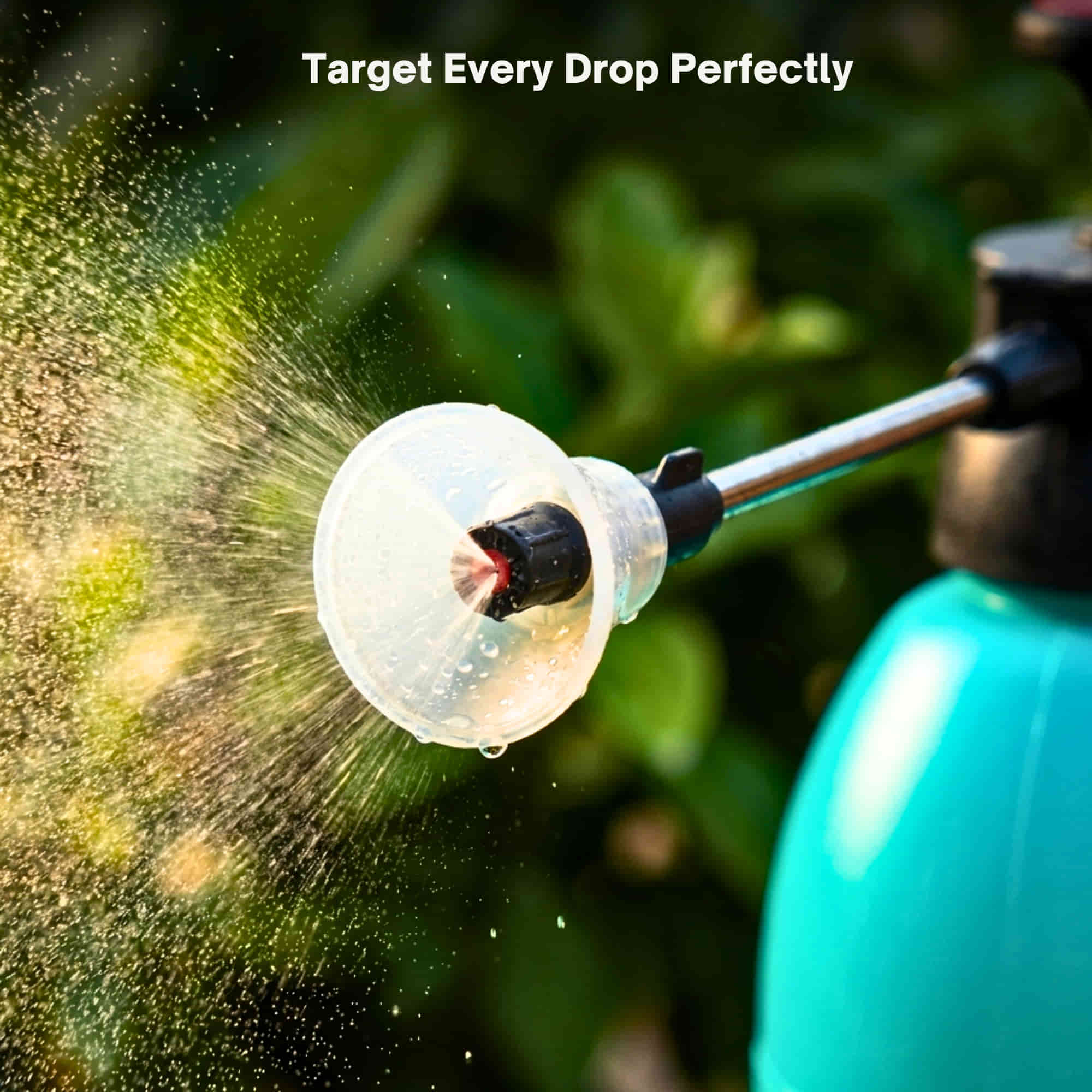 Spray Pump 360° Nozzle with Extended Wand for Gardening, Cleaning & Multipurpose Use (2L, Teal Color) | Adjustable Mist & Stream | Pressure Pump Sprayer - Image 6