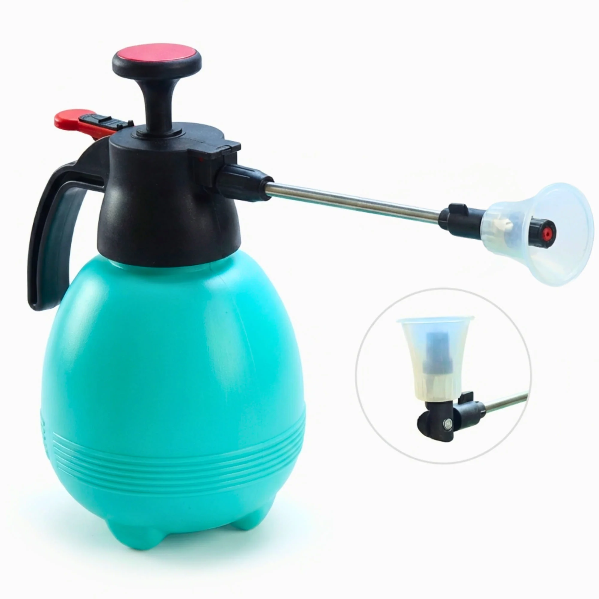 Spray Pump 360° Nozzle with Extended Wand for Gardening, Cleaning & Multipurpose Use (2L, Teal Color) | Adjustable Mist & Stream | Pressure Pump Sprayer - Image 7